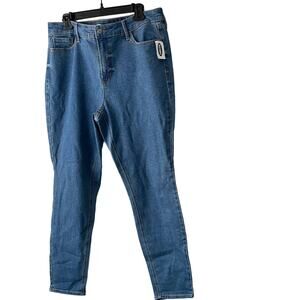 Old Navy High Waisted Rockstar Super Skinny Medium Wash Denim Jeans -Size 14 NWT